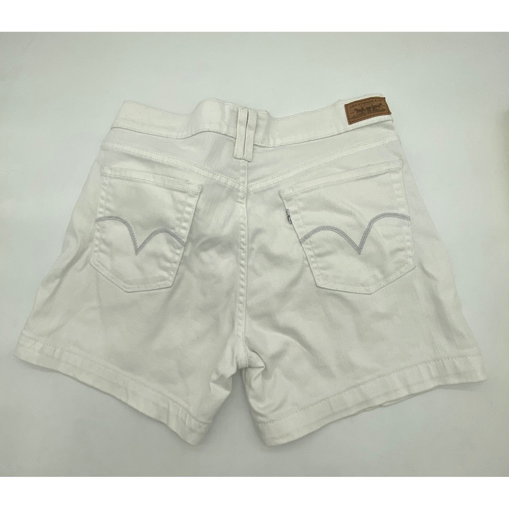 Levis 515 Shorts Womens 6 White Denim Mid Rise Casual Summer‎ Jean Shorts